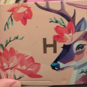 Hourglass Highlighter with Pink Floral and Deer Art